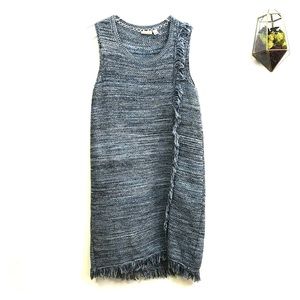 Holding Horses Fringed Knit Shift Dress